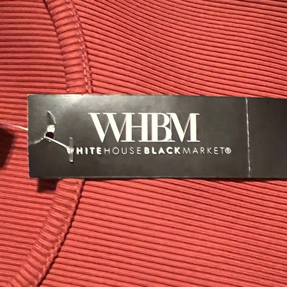 WHITEHOUSEBLACKMARKET Rust Ribbed Tank Top - Picture 2 of 8